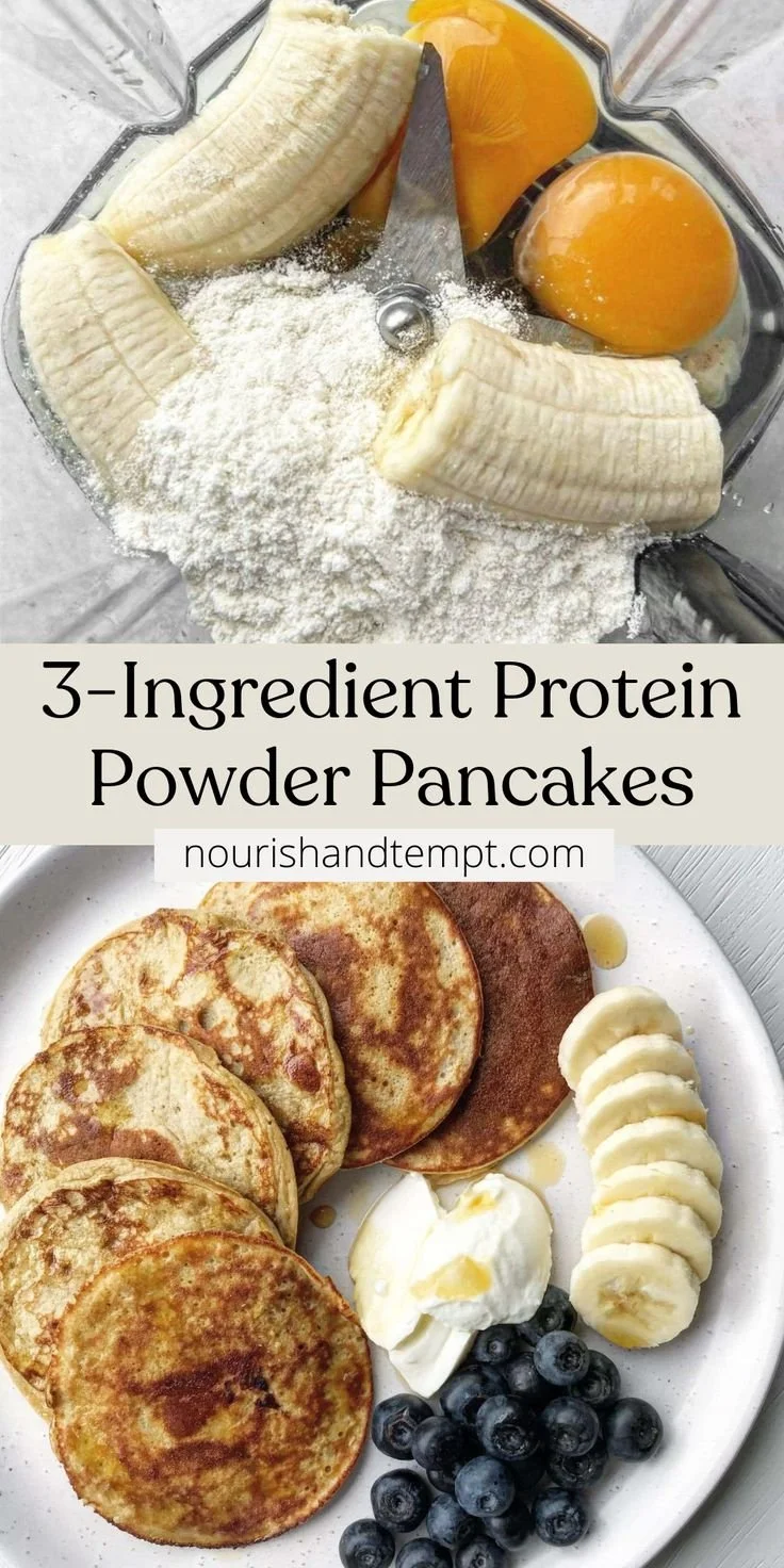 3-Ingredient Protein Powder Pancakes