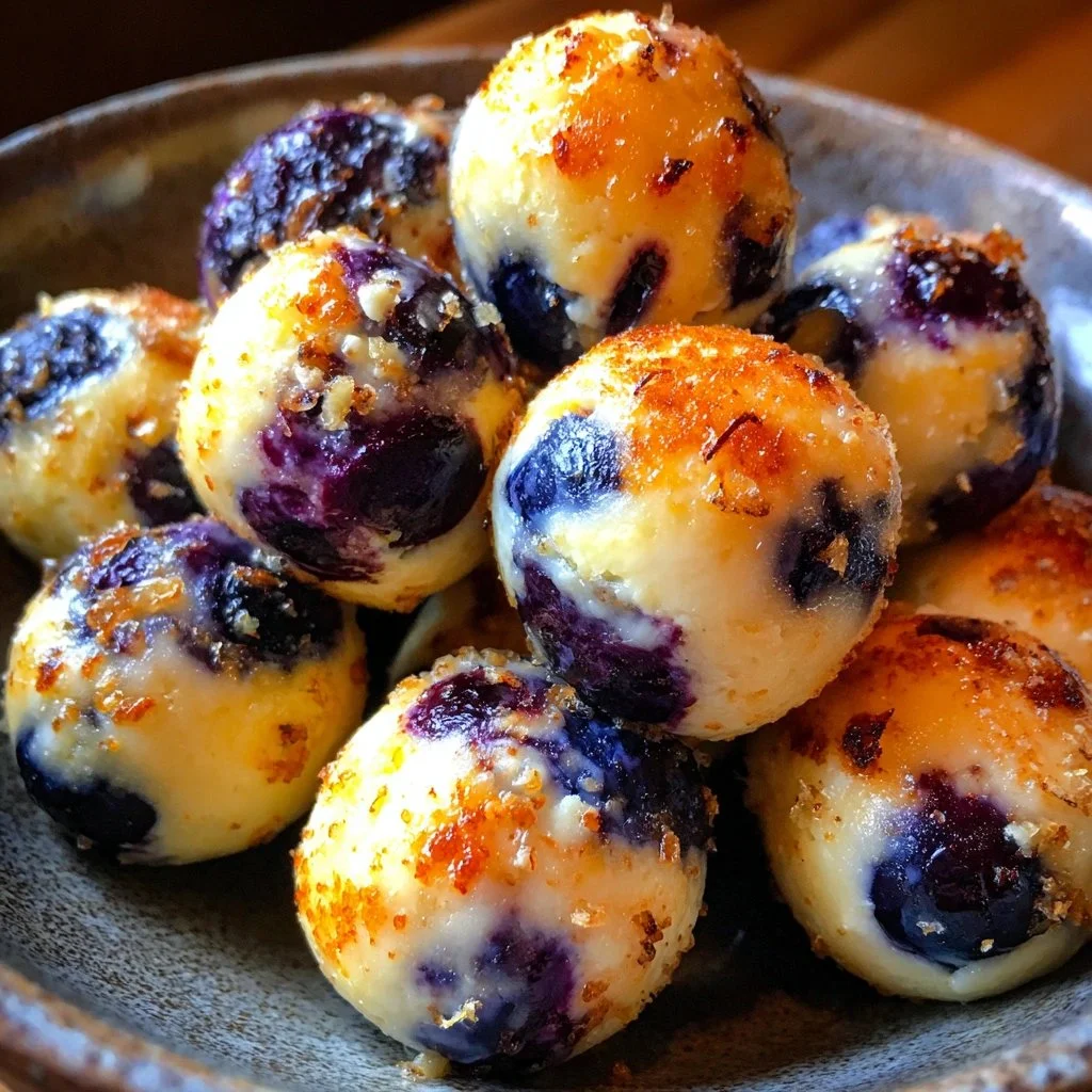 Lemon Blueberry Cottage Cheese Protein Bites