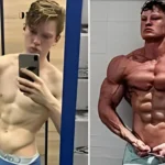 Anton Ratushnyi at 19, the youngest classic physique competitor earning a pro card.