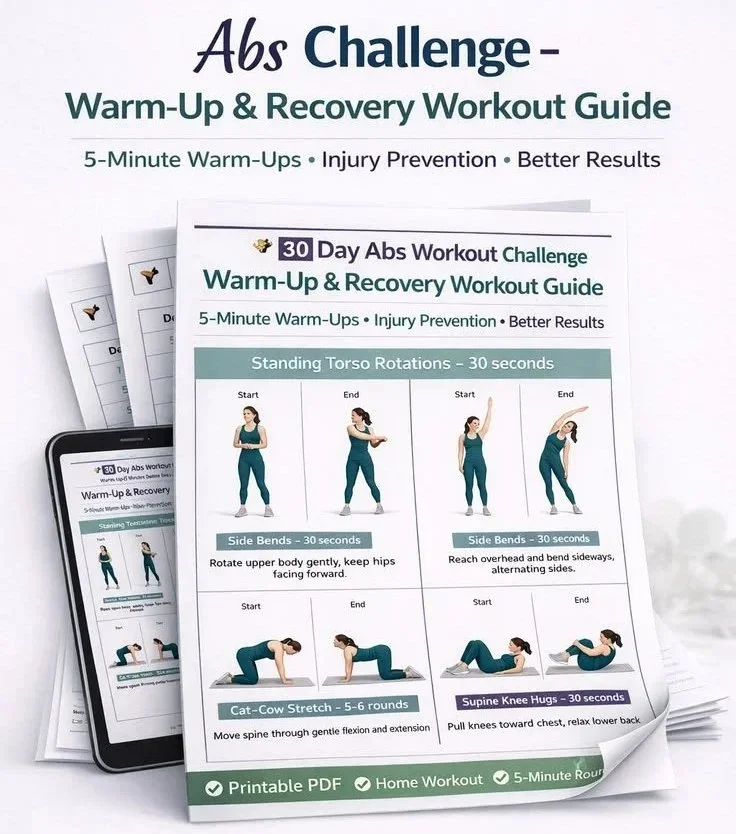 Abs Challenge Warm-Up &amp; Recovery Workout Guide