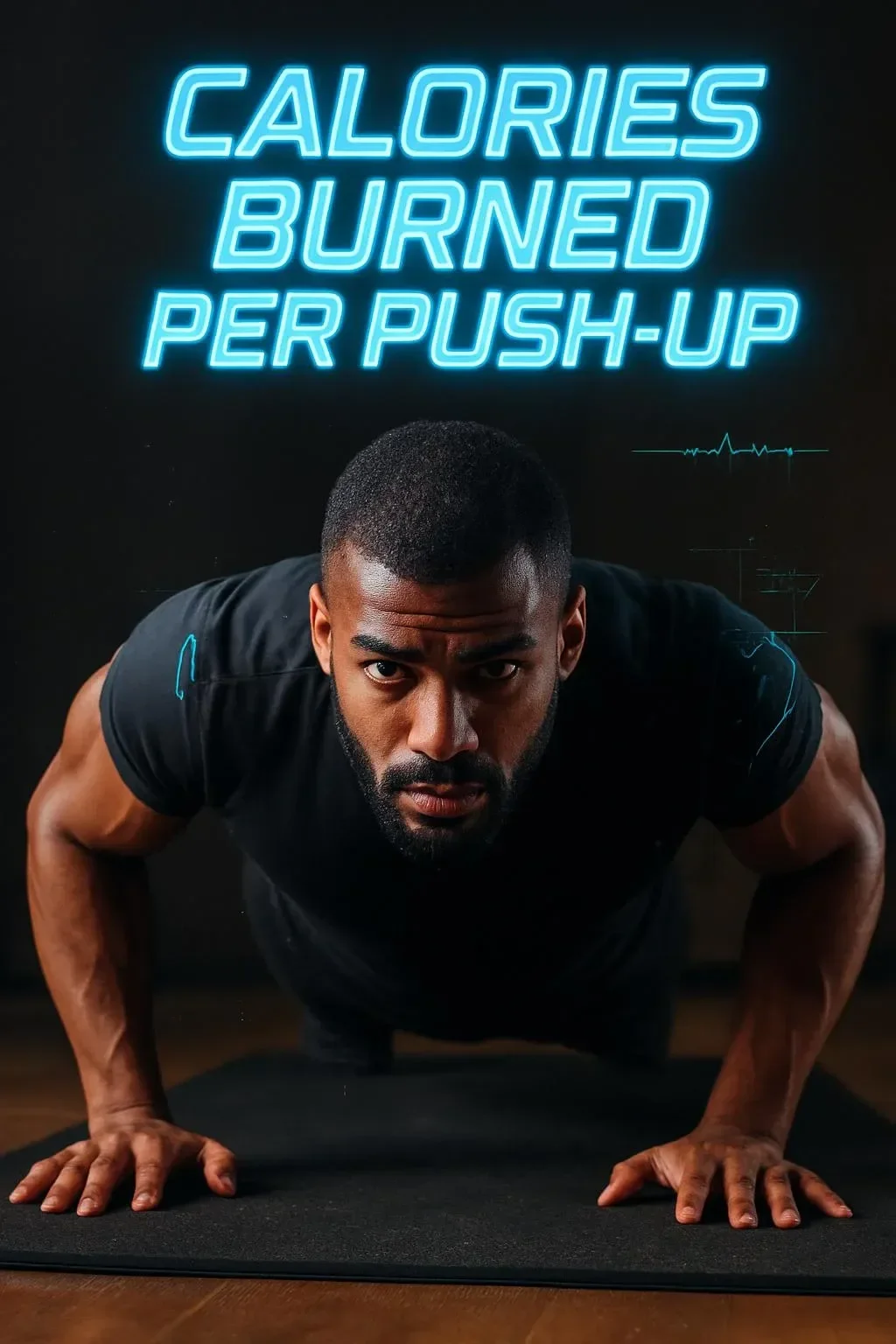 Calories burned per push-up infographic showing workout benefits