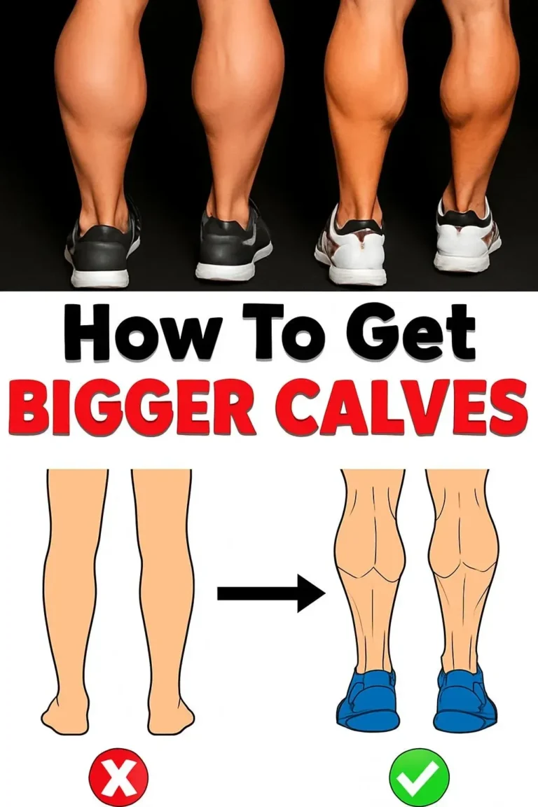 Man performing calf raises for bigger calves and leg strength