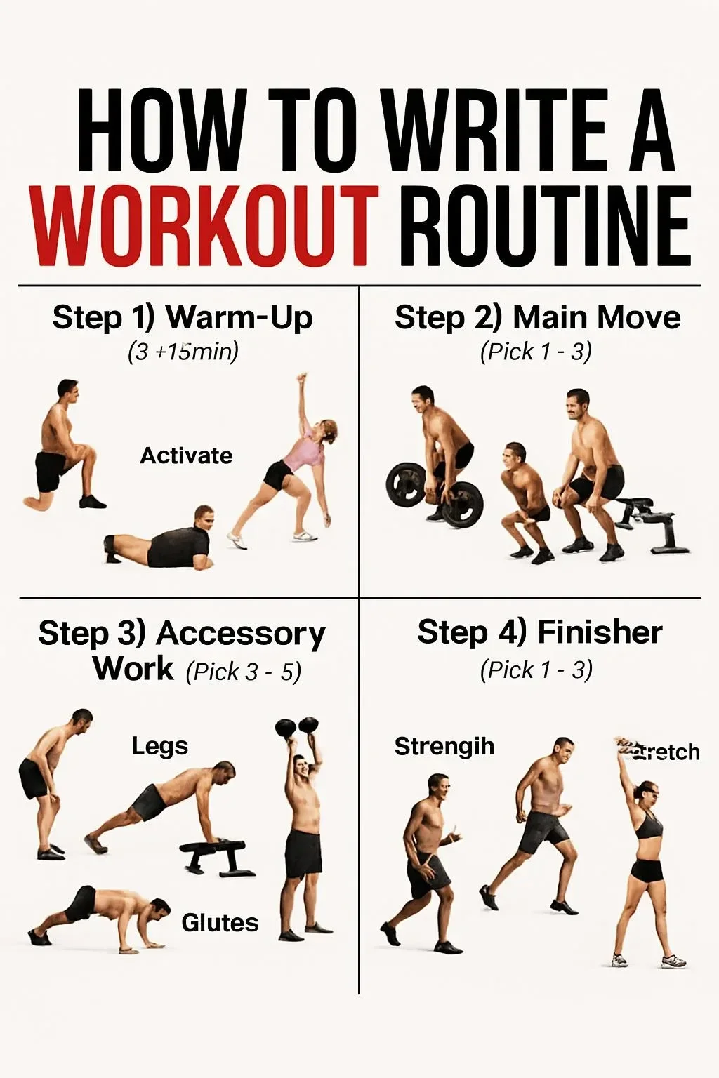 Step-by-step guide to writing an effective workout plan for improved training.