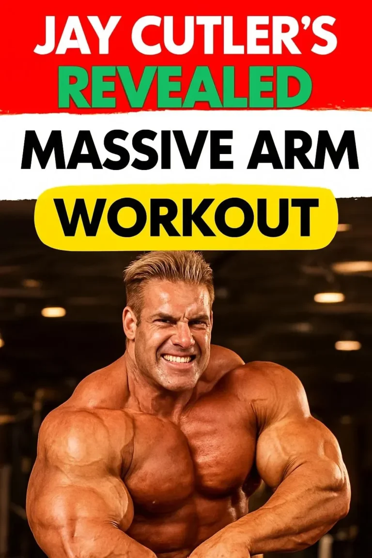 Jay Cutler demonstrating his massive arm workout routine for strength and size