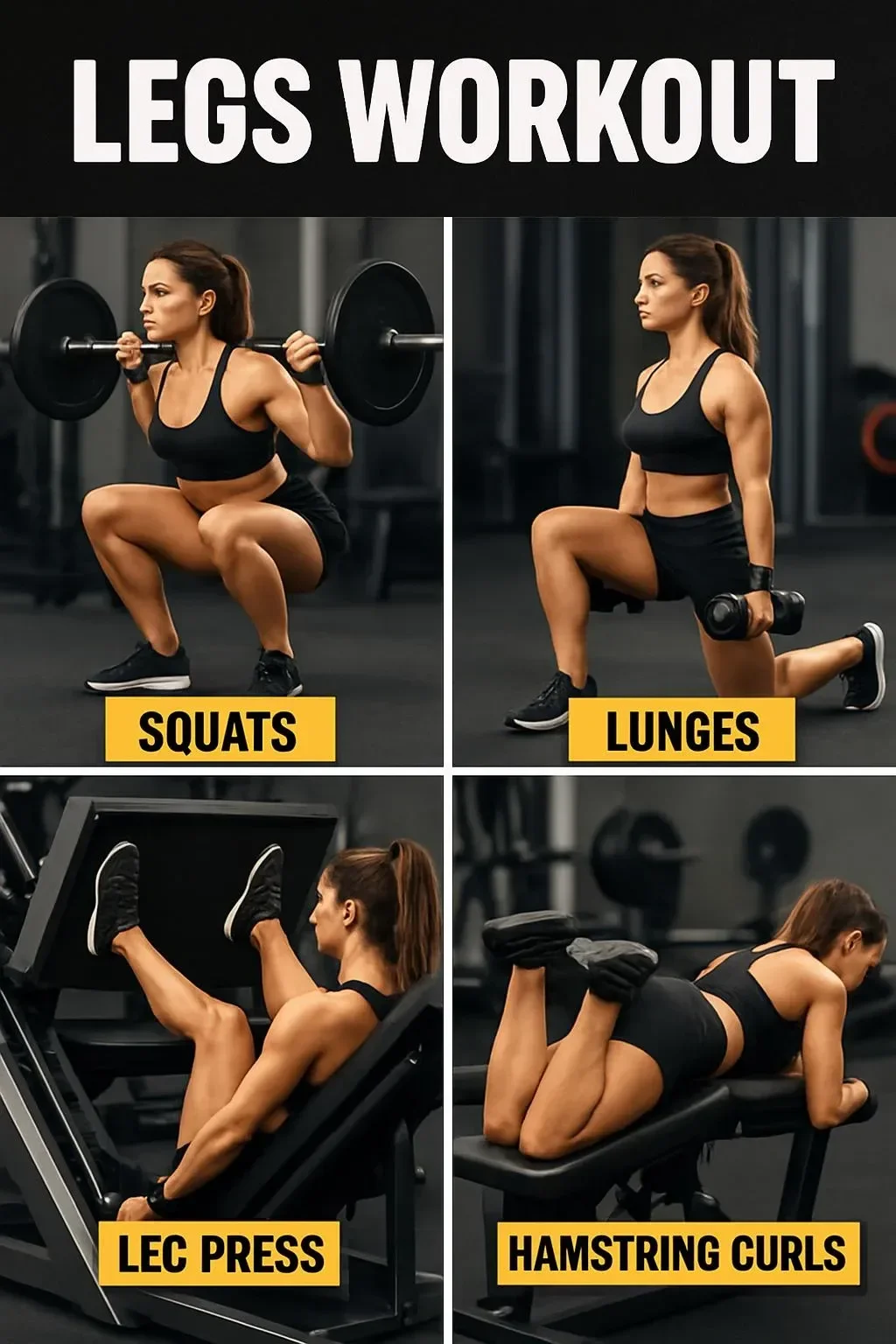 Group of people training legs together in a gym session
