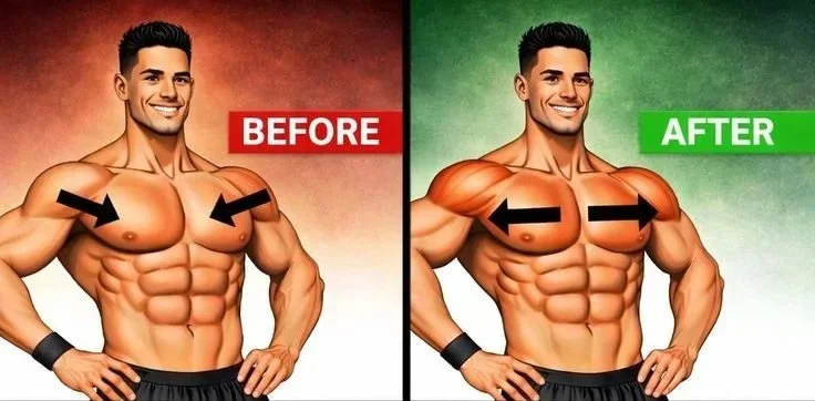 You don’t need heavy weights to build a strong, defined chest.
